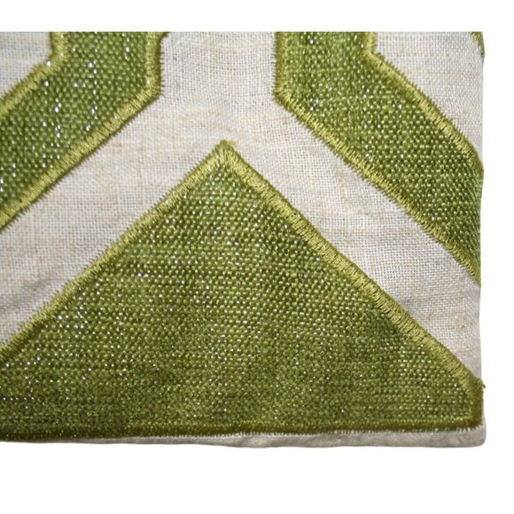 Z Gallerie 2 Pandora Jade Geometric Euro Sham Pillow Covers 24x24 Modern Glam - Picture 4 of 8